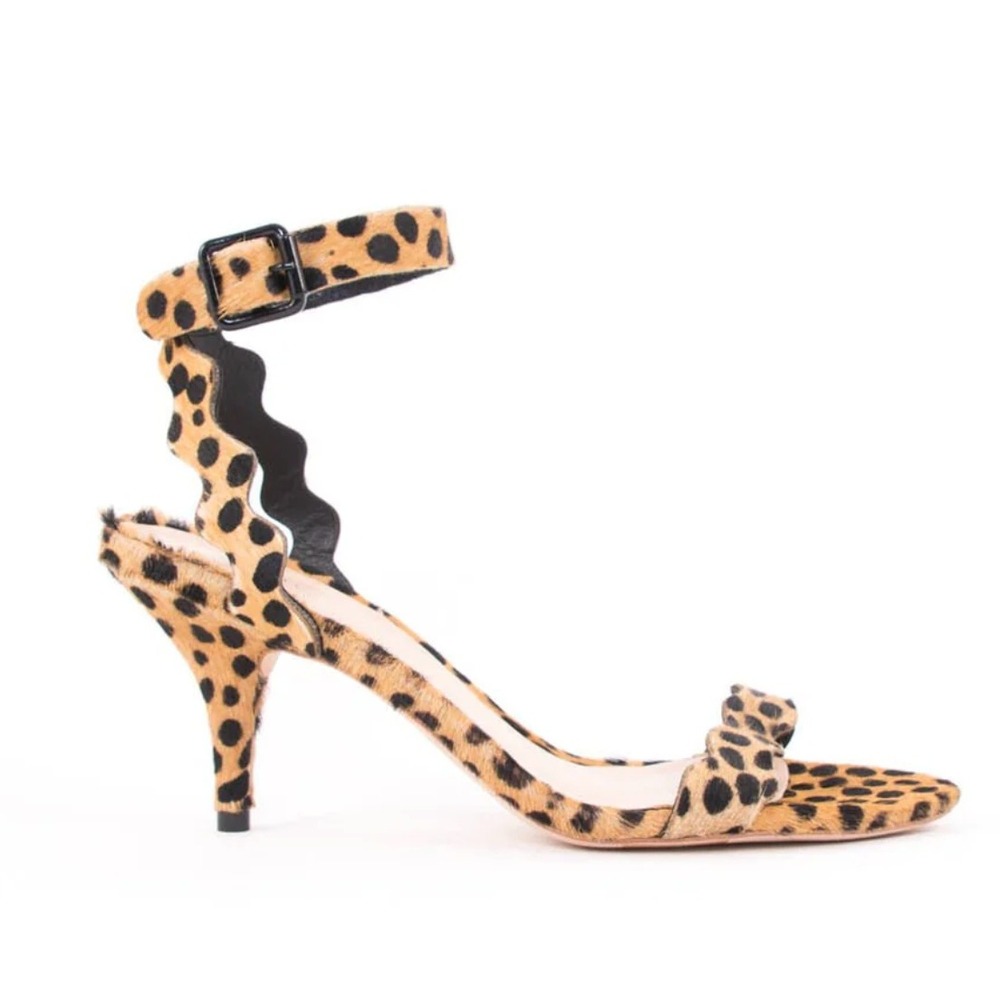 Loeffler Randall Reina Cheetah Ponyhair Heels‎ Size 6.5